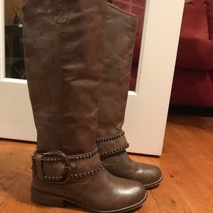 NWOT- Leather Riding Boots: Size 8.5